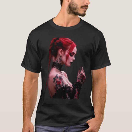Crimson & Lace Dark Romance T-Shirt (Voorkant)