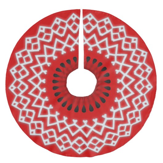 Crimson Lace Kerstmis Kerstboom Rok (Voorkant)