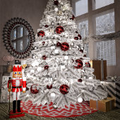 Crimson Lace Kerstmis Kerstboom Rok
