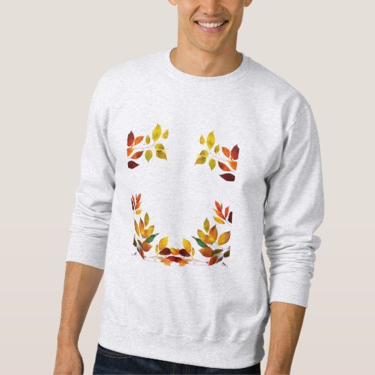 Crimson Leaves - Elegant herfstontwerp op basis Trui (Voorkant)