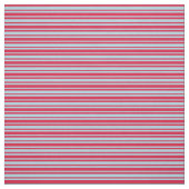 Crimson & Light Blue Lined/Striped Pattern Stof (Swatch)