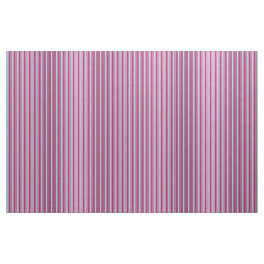 Crimson & Light Sky Blue Lined Pattern Stof (Fat Quarter)