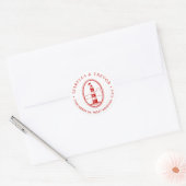 Crimson Lighthouse | Nautical Threadson Ronde Sticker (Envelop)