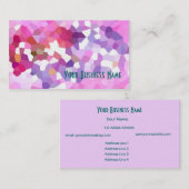 Crimson, Lila, Roze Abstract Visitekaartje (Voorkant / Achterkant)
