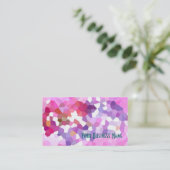 Crimson, Lila, Roze Abstract Visitekaartje (Staand voorkant)