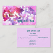 Crimson, Lila, Roze Abstract Visitekaartje (Voorkant / Achterkant)