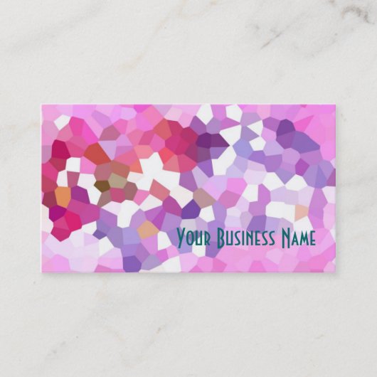 Crimson, Lila, Roze Abstract Visitekaartje (Voorkant)
