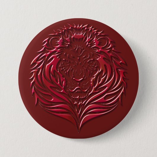 Crimson Lion Face Button (Voorkant)