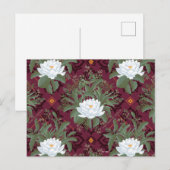 Crimson Lotus Elegance Patroon - De Witte Lotus Briefkaart (Voorkant / Achterkant)