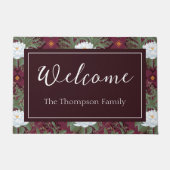 Crimson Lotus Elegance Patroon - De Witte Lotus Deurmat (Voorkant)