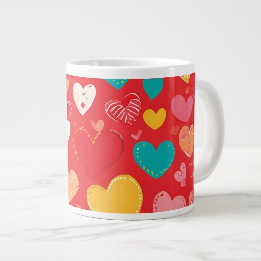 Crimson Love | Grote Koffiekop (Voorkant rechts)