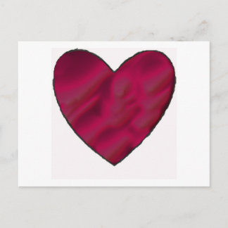 Crimson Love Heart Briefkaart