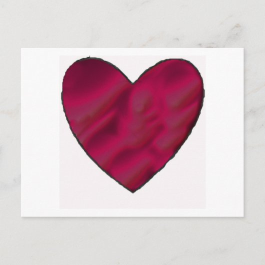 Crimson Love Heart Briefkaart (Voorkant)