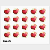 Crimson Love Hearts Envelope Seals Ronde Sticker (Vel)
