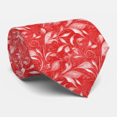 Crimson Luscious Botanisch Stropdas (Opgerold)