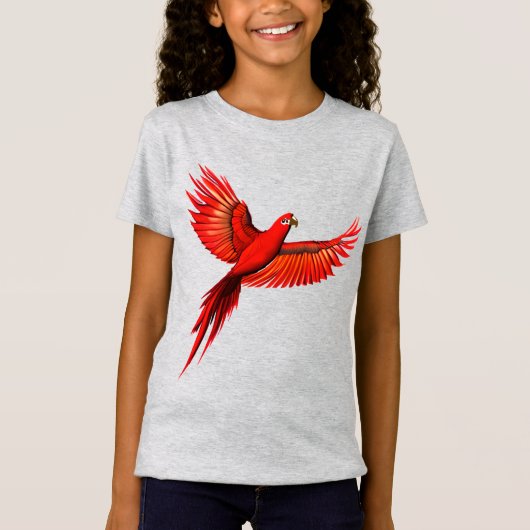 Crimson Macaw / Rode papegaai in het T-shirt van h (Voorkant)