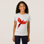 Crimson Macaw / Rode papegaai in het T-shirt van h (Voorkant volledig)