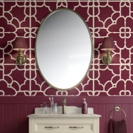 Crimson Majesty - Bourgogne & Crème - Sophisticate Behang