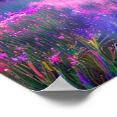 Crimson Majesty, een rode boom aan de rand Poster (Hoek)