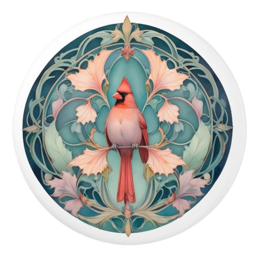 Crimson Majesty Keramische Knob Pull Knop (Voorkant)