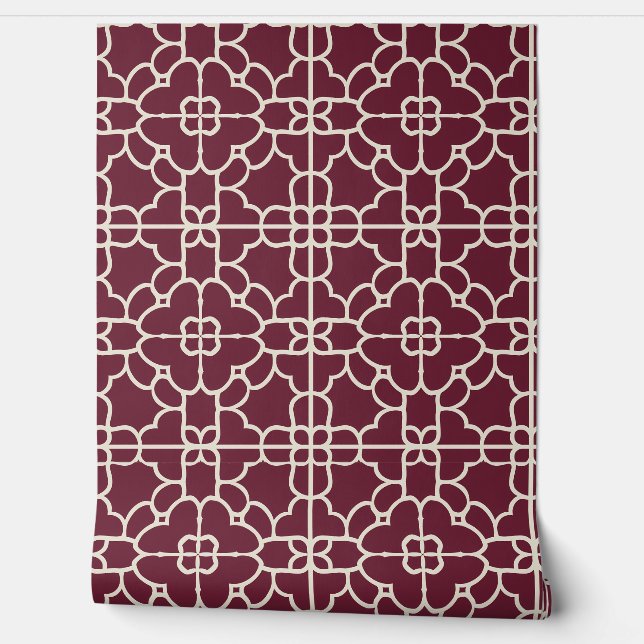Crimson Majesty Petite Burgundy & Cream Behang (Afrollen)