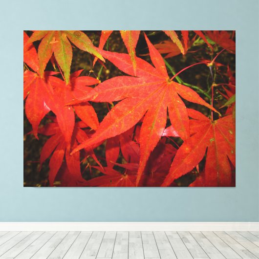 Crimson Maple Leaves - Canvas Afdruk (Insitu (Houten vloer))