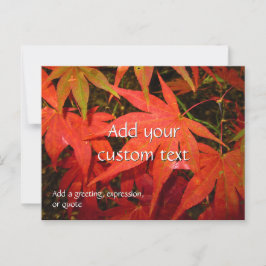 Crimson Maple Leaves - Gepersonaliseerd Briefkaart