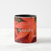 Crimson Maple Leaves - Gepersonaliseerd Mok (Midden)