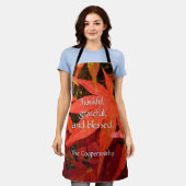 Crimson Maple Leaves - Gepersonaliseerd Schort (Gedragen)