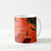 Crimson Maple Leaves - Gepersonaliseerde Thanksgiv Koffiemok (Voorkant rechts)