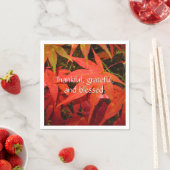 Crimson Maple Leaves - Gepersonaliseerde Thanksgiv Servet (Insitu)