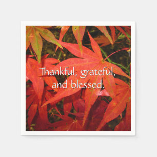 Crimson Maple Leaves - Gepersonaliseerde Thanksgiv Servet