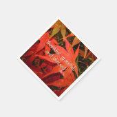 Crimson Maple Leaves - Gepersonaliseerde Thanksgiv Servet (Hoek)