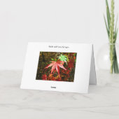 Crimson Maple Leaves - Gepersonaliseerde Verjaarda Kaart (Achterkant)