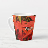 Crimson Maple Leaves - Klein Gepersonaliseerd Latte Mok (Linkerhoek)