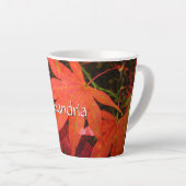 Crimson Maple Leaves - Klein Gepersonaliseerd Latte Mok (Rechterhoek)