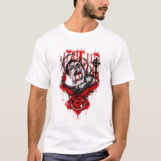 Crimson Martyr – Gothic Horror Metal Design T-shirt (Voorkant)