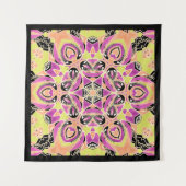 Crimson, meerkleurige mandala wandkleed (Voorkant (horizontaal))