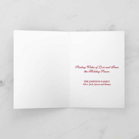 Crimson Merry kerstboom Feestdagen Kaart (Binnen)