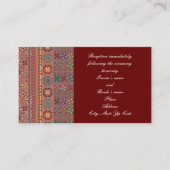 Crimson met Colour Tatreez Wedding Enclosure Card Informatiekaartje (Voorkant)