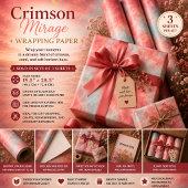 Crimson Mirage Inpakpapier Vel