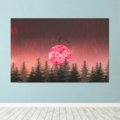 Crimson Moon Escape Canvas Afdruk (Insitu (Houten vloer))