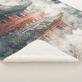 Crimson Mountain Pagoda Inktwash (1) Sherpa Deken (3/4)