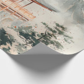 Crimson Mountain Pagoda Inktwash (3) Cadeaupapier (Hoek)