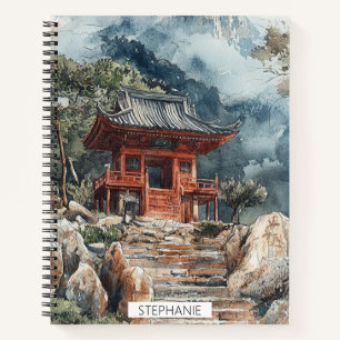 Crimson Mountain Pagoda Inkwash (2) Notitieboek