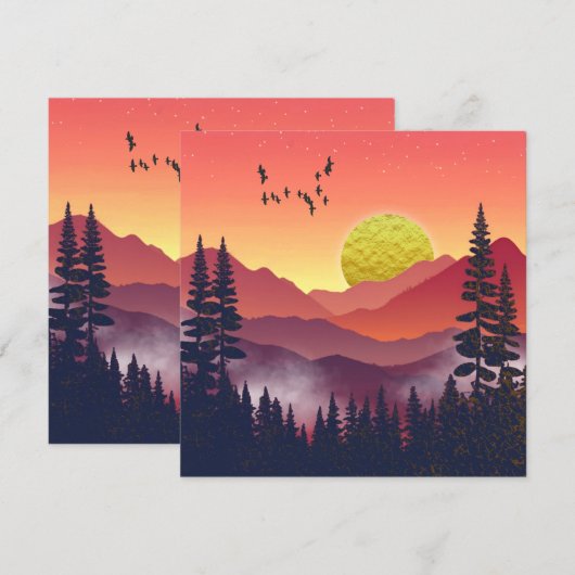 Crimson Mountains Landschap (Voorkant / Achterkant)