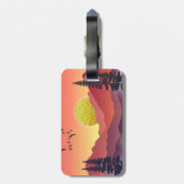 Crimson Mountains Landschap Bagagelabel (Achterkant verticaal)