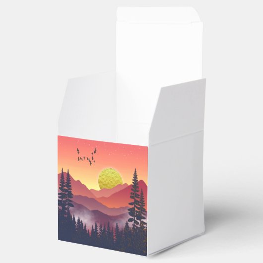 Crimson Mountains Landschap Bedankdoosjes (Geopend)