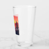Crimson Mountains Landschap Glas (Links)