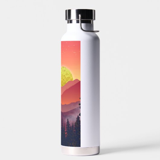 Crimson Mountains Landschap Waterfles (Links)